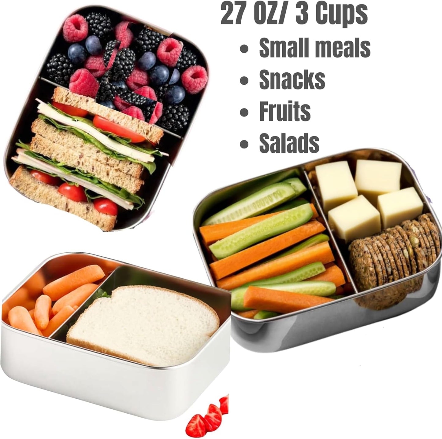 Leak Proof Stainless Steel Lunch Containers